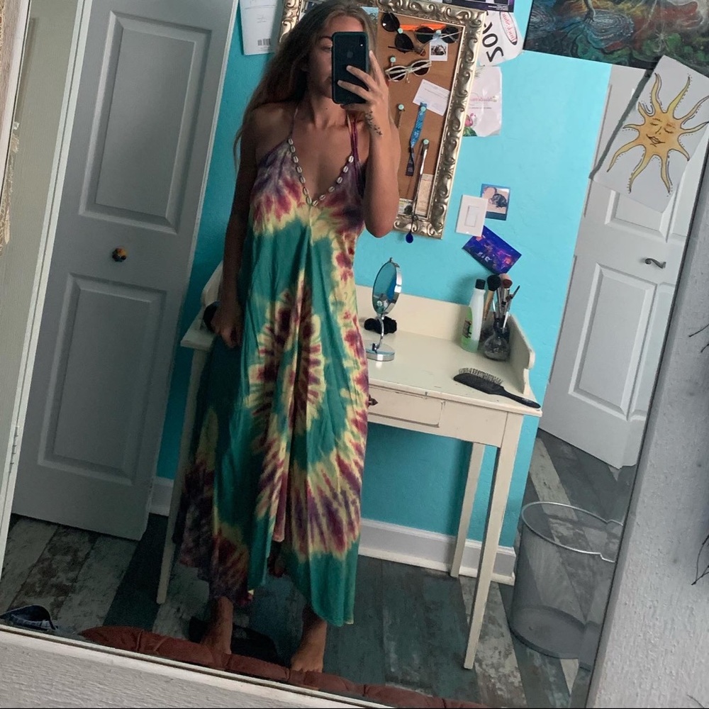 Mora girls handmade tie dye dress